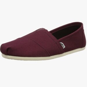 TOMS Women's Burgundy Slip-On Red Mahogany Shoes Size 6.5